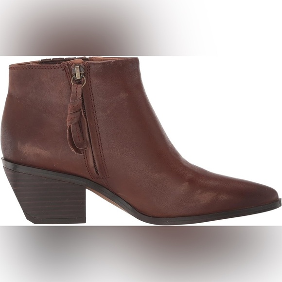 Franco Sarto Women's Spur Brown Leather Pointed Toe Ankle Boot Size 9 New - Picture 9 of 12